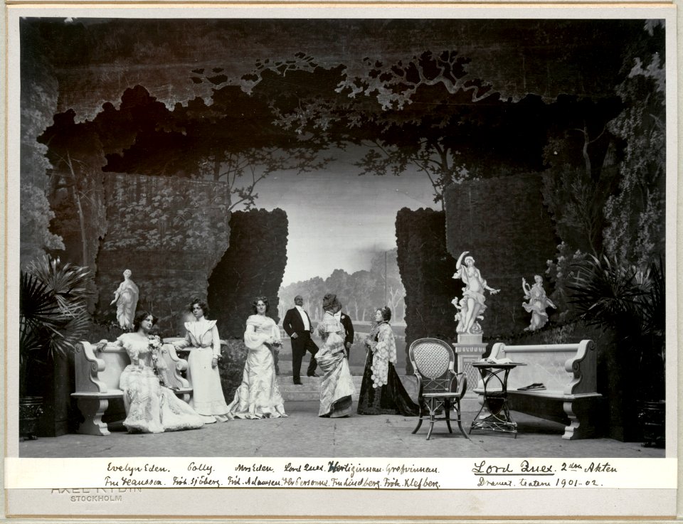 Lord Quex, Dramatiska teatern 1901. Föreställningsbild - SMV - H13 047
