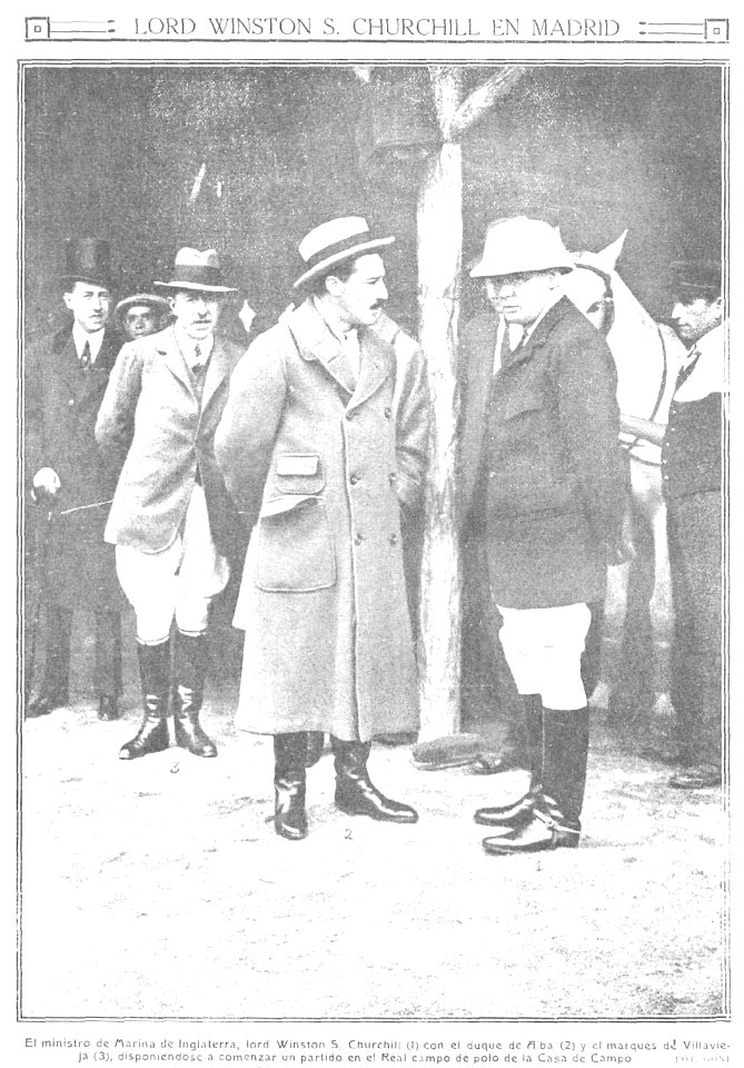 Lord Winston S. Churchill en Madrid, de Goñi, Nuevo Mundo, 16 de abril de 1914 