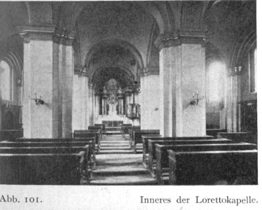 Loretokapelle, Kreuzung der Bilker Allee mit der Lorettostrasse in Düsseldorf-Bilk, Innenraum ab 1740