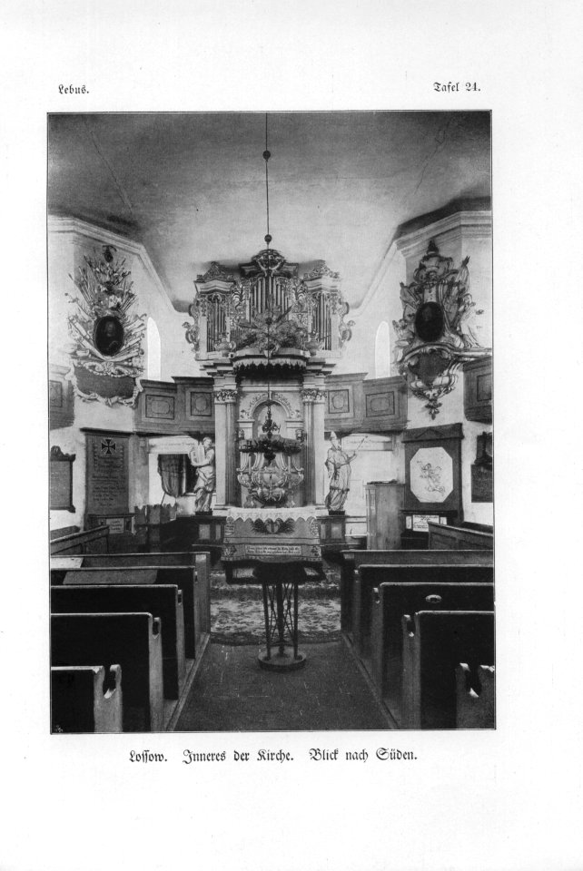 Lossow Inneres der Kirche Blick nach süden Lebus Tafel 24