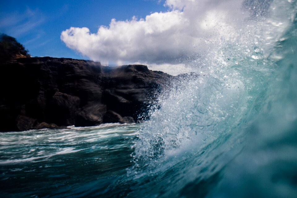 Waves nature blue photo