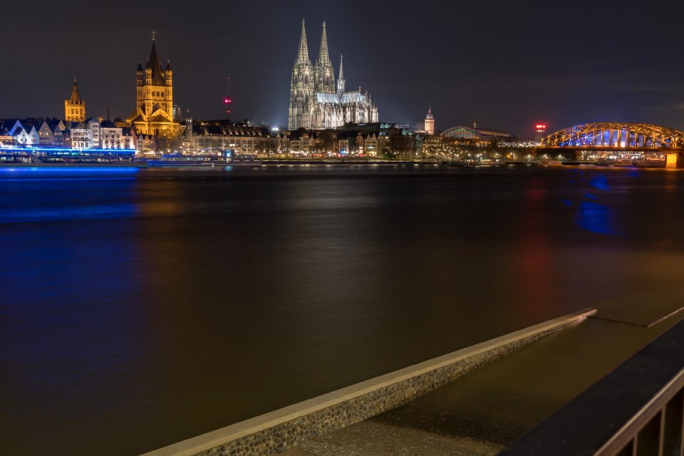 Panorama dusk rhine