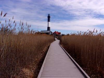 Island boardwalk historical lighthouse