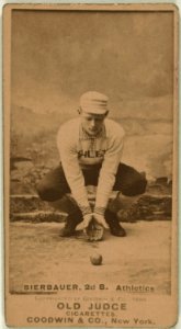 Lou Bierbauer, Philadelphia Athletics, baseball card portrait LCCN2008675105 photo