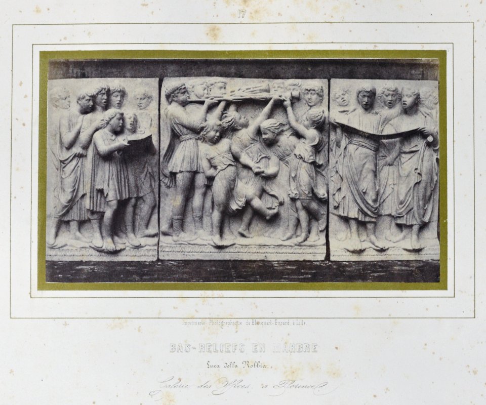Louis Désiré Blanquart-Evrard, Album photographique de l'artiste et de l'amateur, planche 17, Bas-reliefs en Marbre