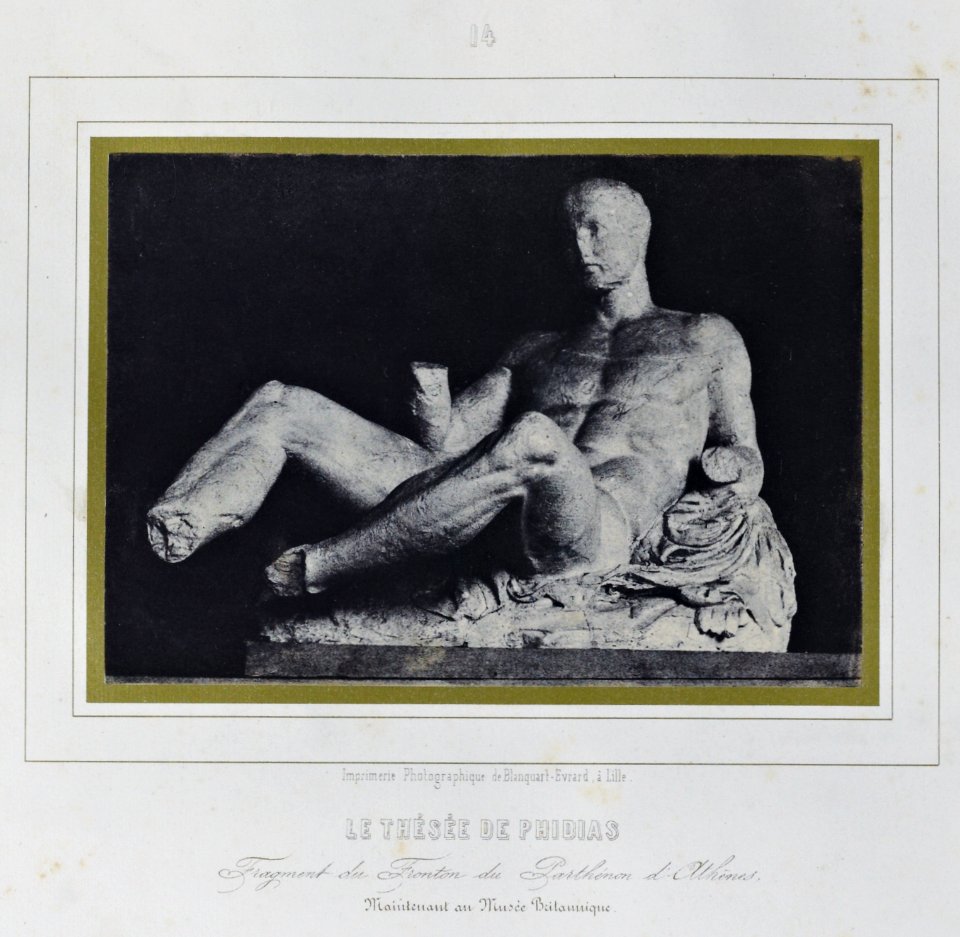 Louis Désiré Blanquart-Evrard, Album photographique de l'artiste et de l'amateur, planche 14, La Thésée de Phidias
