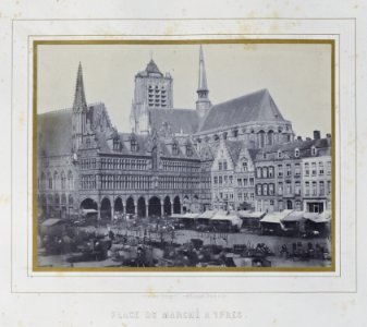 Louis Désiré Blanquart-Evrard, Album photographique de l'artiste et de l'amateur, planche 3, Place de Marché a Ypres