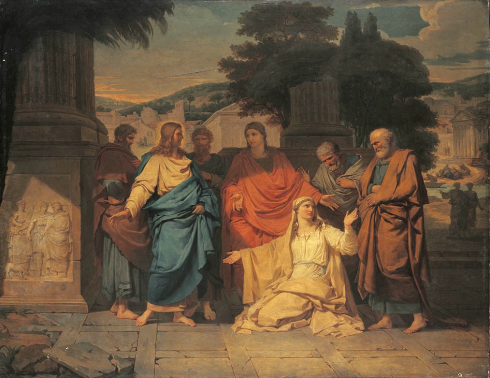 Louis Gauffier La Cananéenne aux pieds du Christ