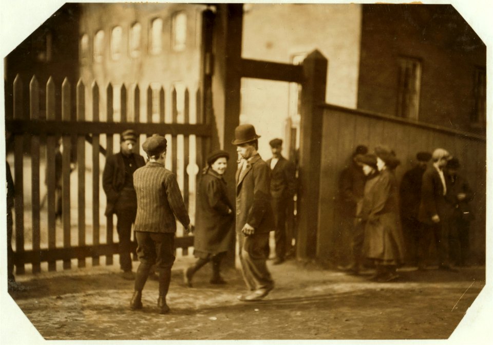 Louis Langevin, (boy running) (young), 318 Friend St. Works in spinning room. LOC nclc.02423