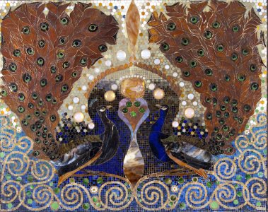 Louis Comfort Tiffany - Peacock Mosaic from entrance hall of the Henry O. Havemeyer house, New York - Google Art Project
