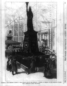 Louisiana - the Nebraska exhibit at the World's Fair at New Orleans - a model, in cereals, of the Bartholdi statue LCCN2001696548