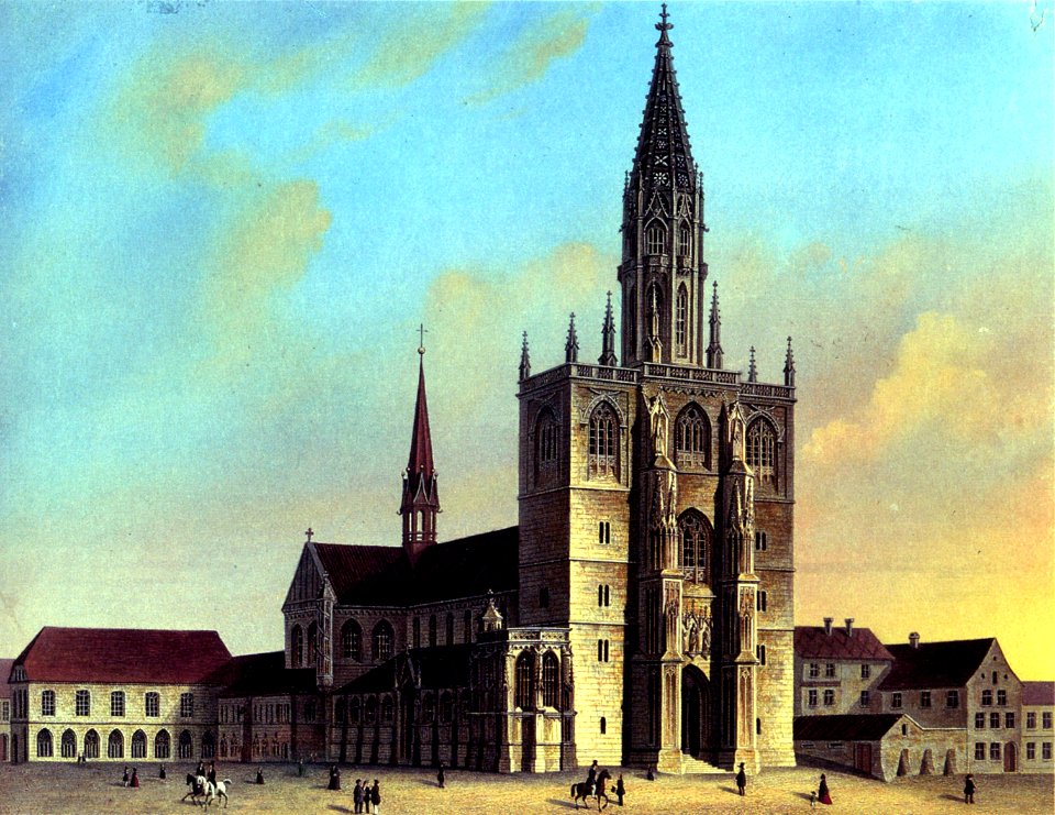 Louis Thümling nach C Dyckerhoff - Konstanzer Münster (Stahlstich 1856)