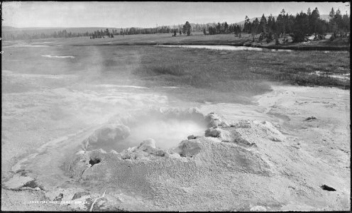 Lower Fire Hole, Conch Spring. Yellowstone National Park - NARA - 517156