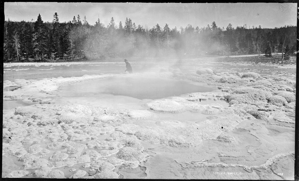 Lower Fire Hole, crater of the Fountain Geyser. Yellowstone National Park. - NARA - 517160