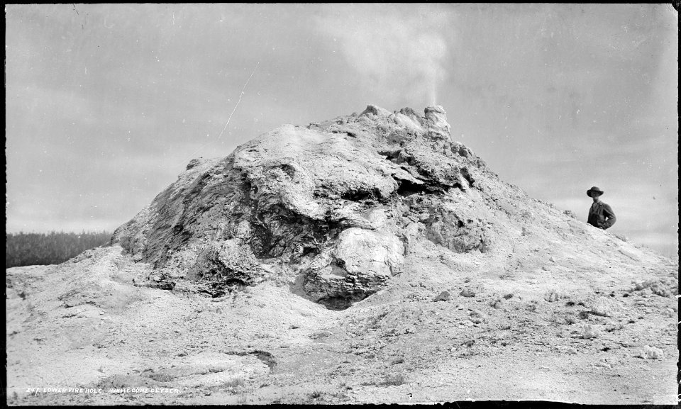 Lower Fire Hole, White Cone geyser. Yellowstone National Park. - NARA - 517166