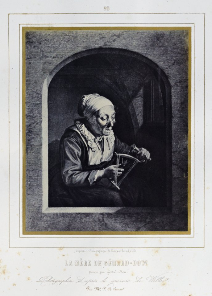 Louis Désiré Blanquart-Evrard, Album photographique de l'artiste et de l'amateur, planche 28, La Mère de Gérard-Dow
