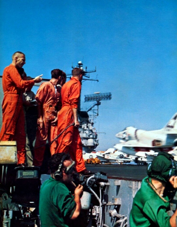 LSOs on USS Shangri-La 1965