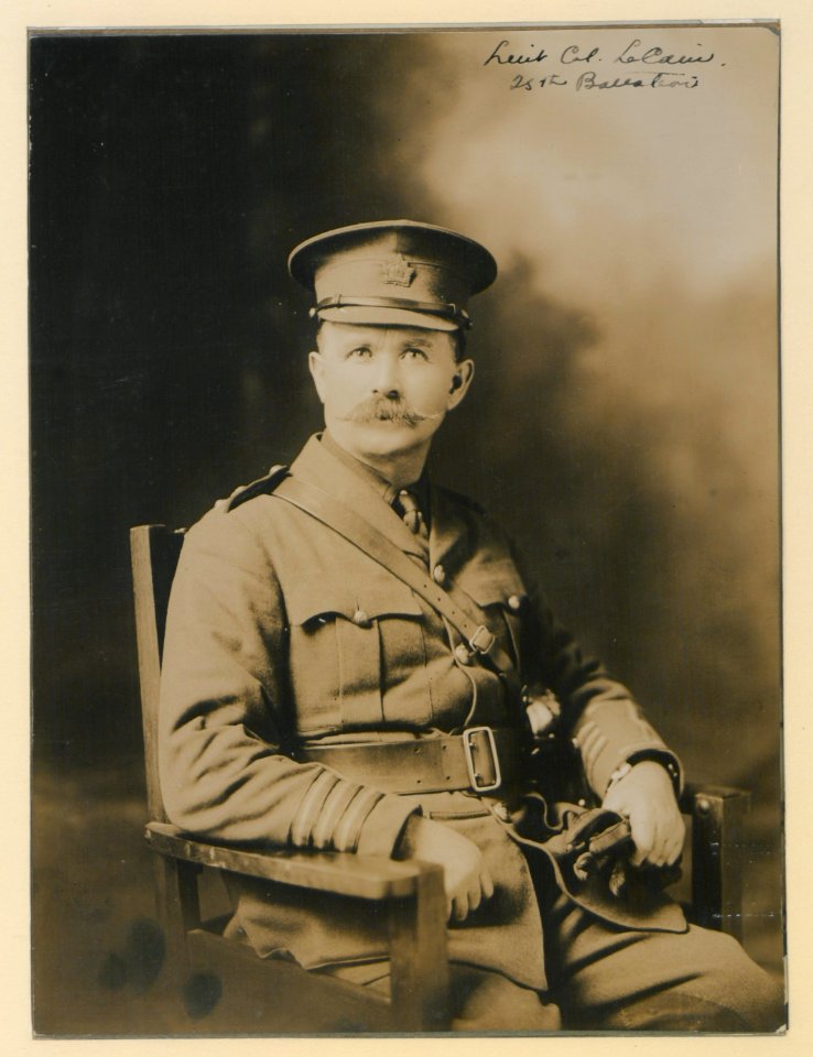 Lt Col Le Cain and Major McKenzie, Adj, 25th Battalion (HS85-10-30083) original