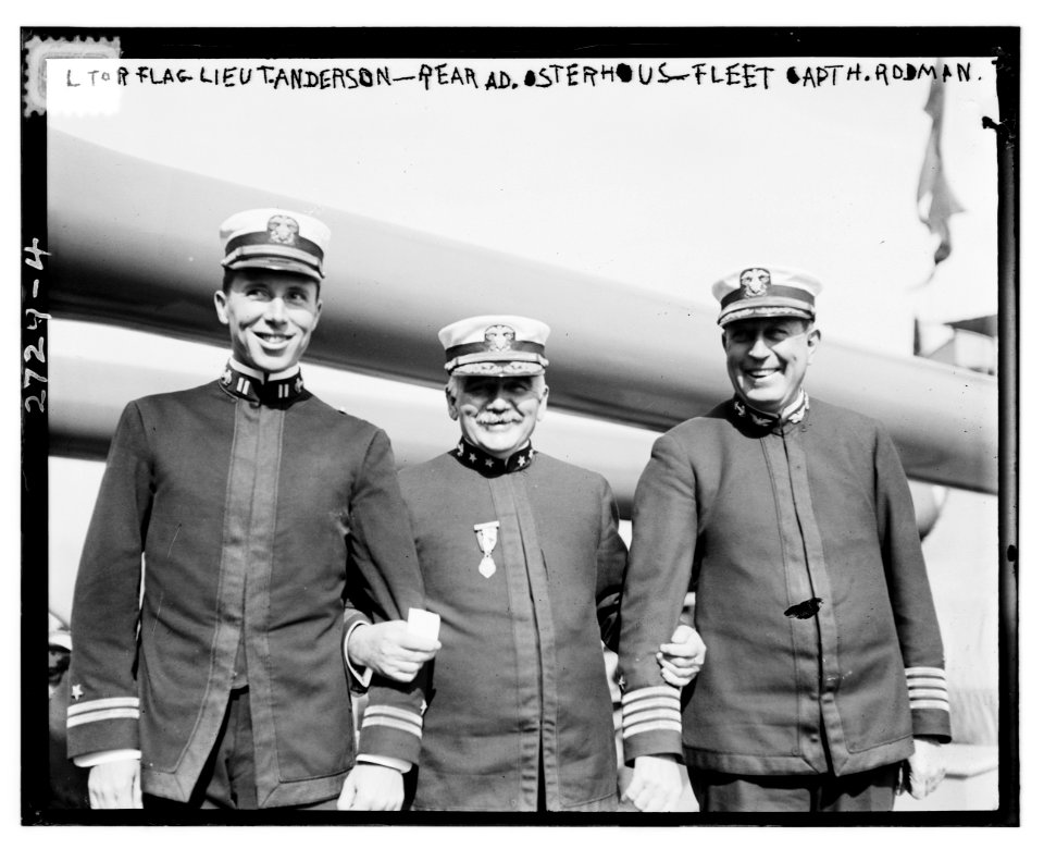 Lt. Anderson, Adm. Osterhaus, Capt. Rodman LCCN2014693292
