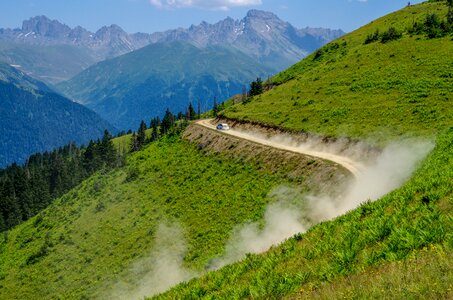 Green mountains forest