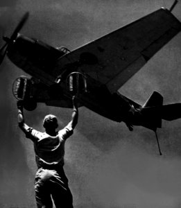 LSO giving High Signal to Grumman TBF