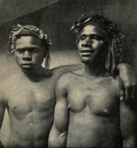 Loyalty Islanders employed as sailors on the New Caledonian coast, c. 1906