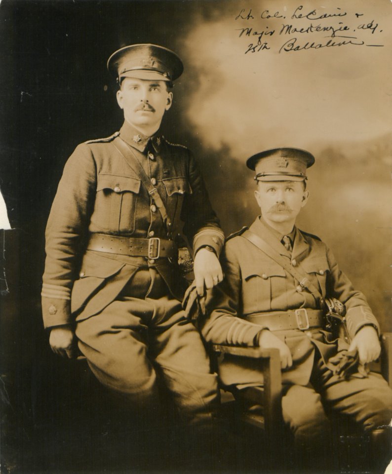 Lt Col Le Cain 25th Battalion (HS85-10-30084)