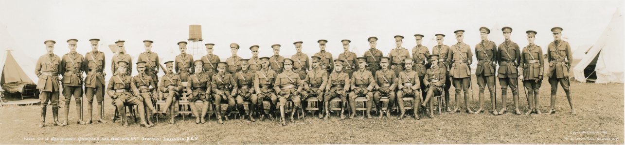 Lt.-Col. H. Montgomery Campbell, and officers, 64th Overseas Battalion, CEF (HS85-10-31305) photo