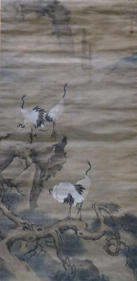 Cranes and Pines in the Kunlun Mountains by Lu Qian