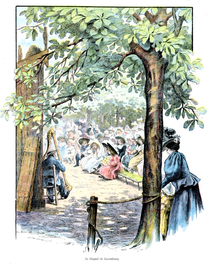 Luc Barbut (Paris en plein air, BUC, 1897) Le Guignol du Luxembourg
