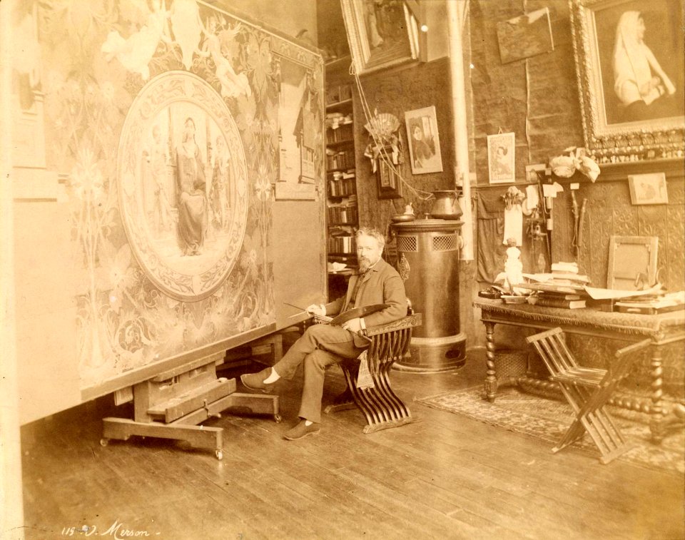 Luc-Olivier Merson in his studio