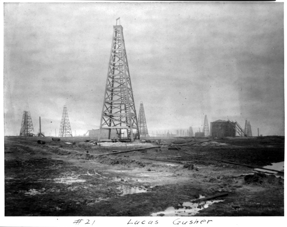 Lucas gusher (Spindletop, Beaumont, Port Arthur, and vicinity, Texas - oil industry). LCCN2010649511