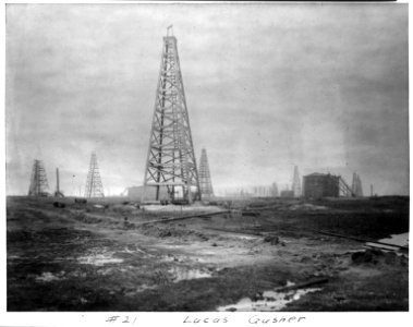 Lucas gusher (Spindletop, Beaumont, Port Arthur, and vicinity, Texas - oil industry). LCCN2010649511