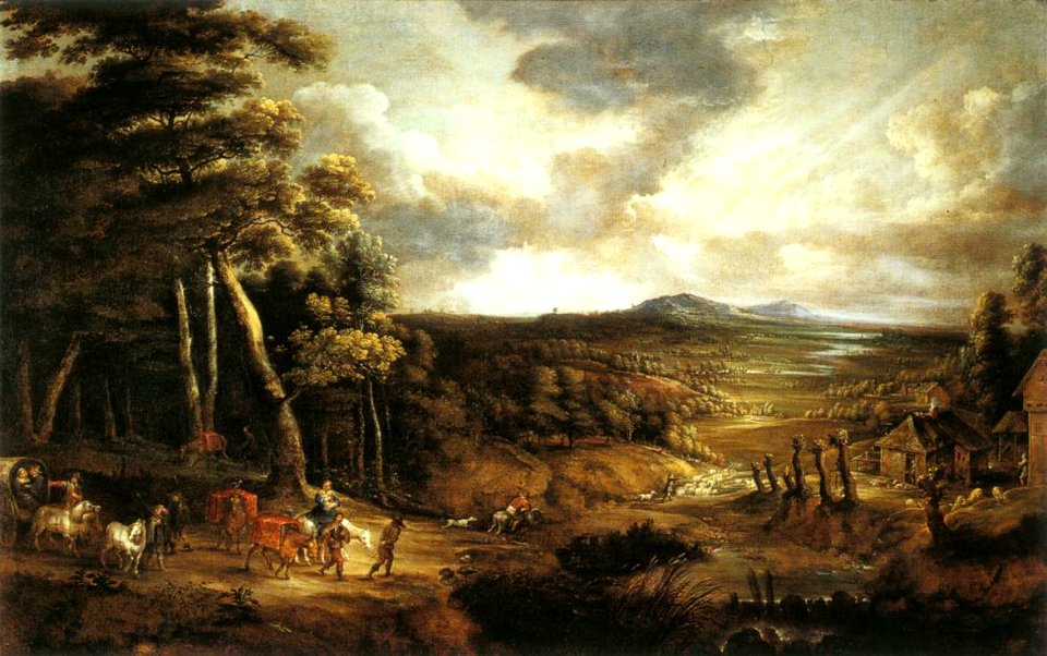 Lucas van Uden Landscape with the Flight into Egypt 01