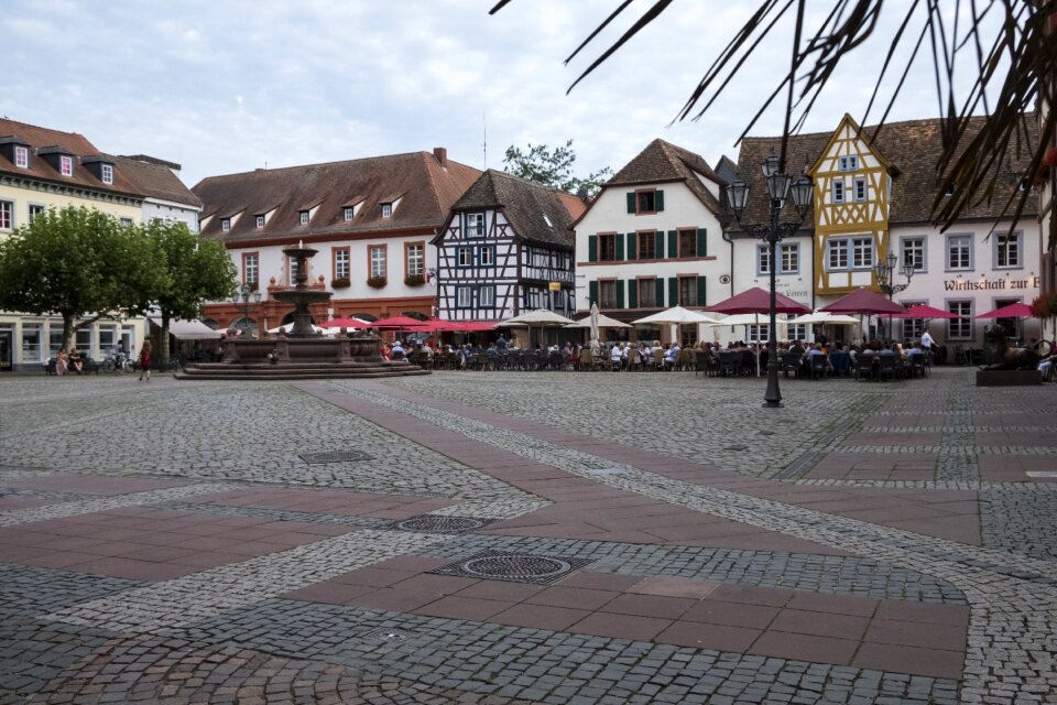 Fountain marketplace centre of the village photo