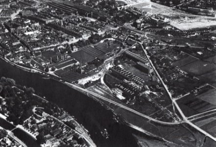 Luchtfoto Société Céramique, Maastricht, 1935