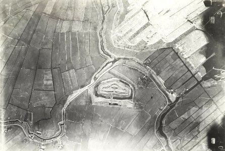 Luchtfoto van Fort aan de Winkel in de jaren twintig