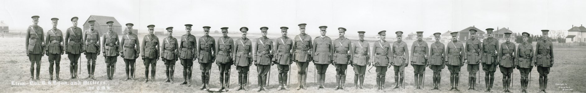 Lt. Col. R.H. Ryan and officers 6th CMR (HS85-10-30270)