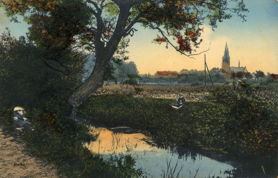 Luckenwalde, Brandenburg - Landschaft mit Jakobikirchturm (Zeno Ansichtskarten)