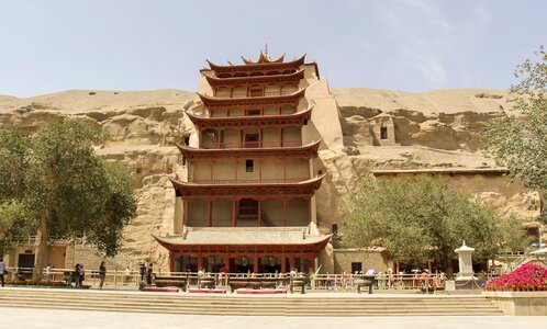 Gansu province dunhuang the mogao caves photo