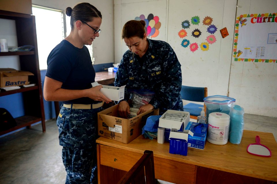 Lt. Paula Davidson Prepares For a Dental Procedure During Continuing Promise 2017 170301-N-YM856-009