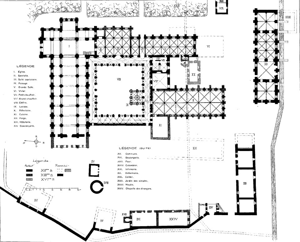 Lucien Bégule - L'abbaye de Fontenay et l'architecture cistercienne page 000 - Plan