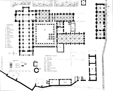 Lucien Bégule - L'abbaye de Fontenay et l'architecture cistercienne page 000 - Plan photo