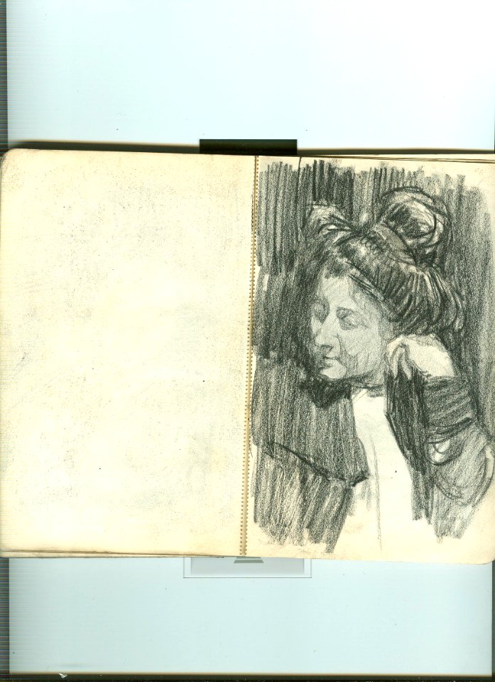 Lucien Ott Portrait de Jeanne Marie, née Chantôme, épouse de l'artiste. Vers 1900. France, collection particulière