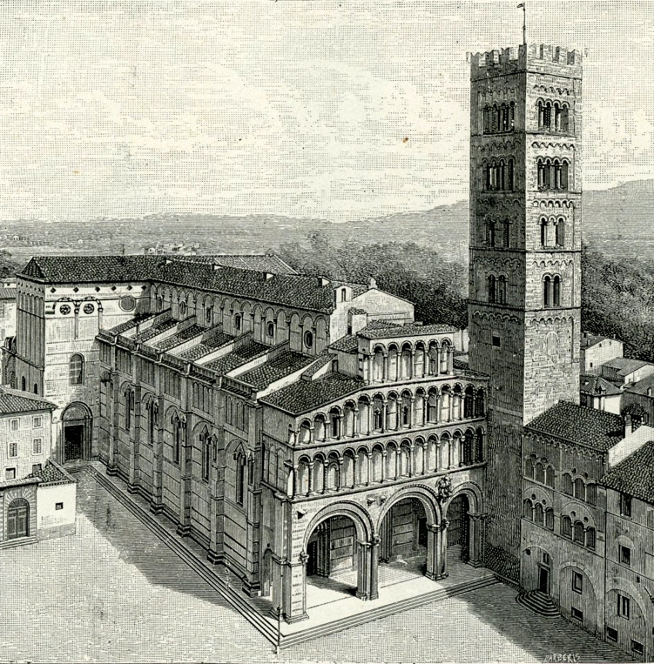 Lucca Duomo di San Martino xilografia