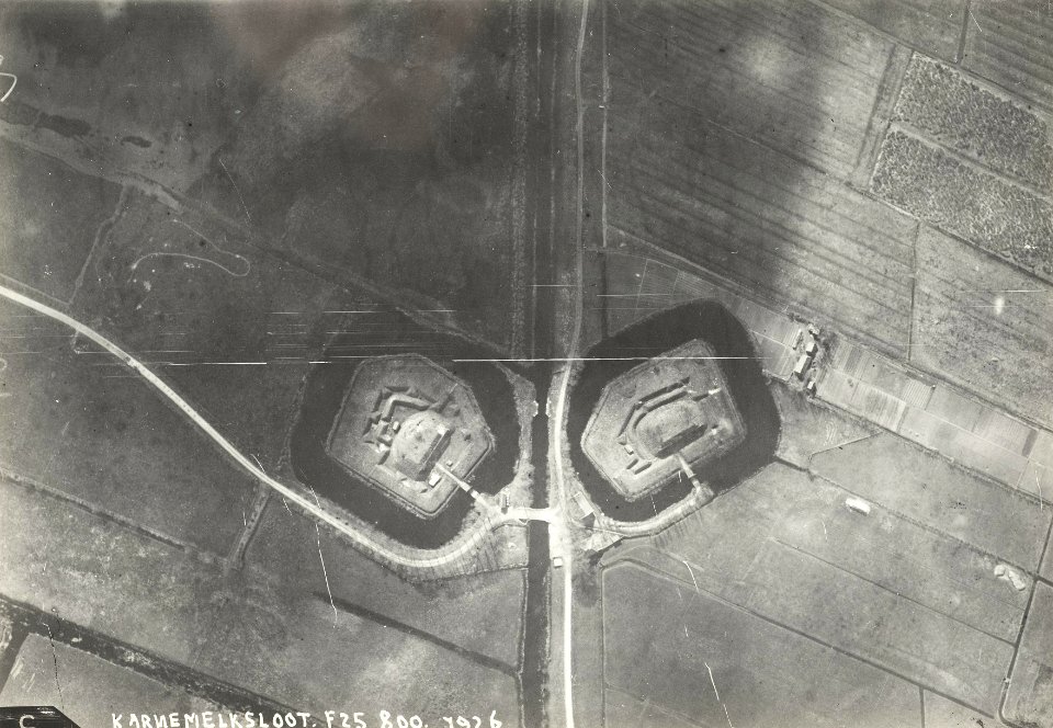 Luchtfoto van de Werken aan de Karnemelksloot