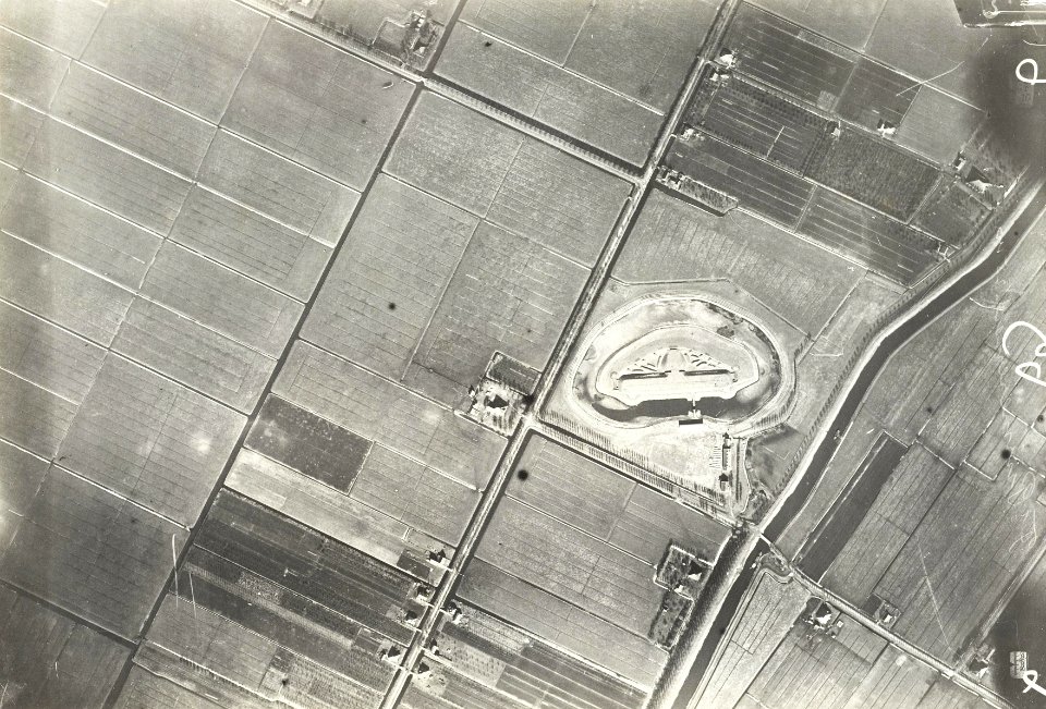 Luchtfoto van Fort Benoorden Purmerend