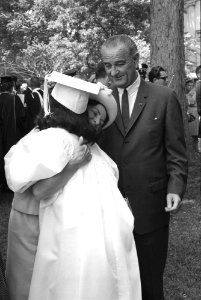 Luci Johnson's graduation with LBJ and Lady Bird