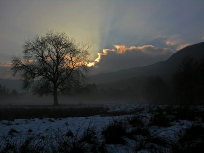 Landscape sunset scottish