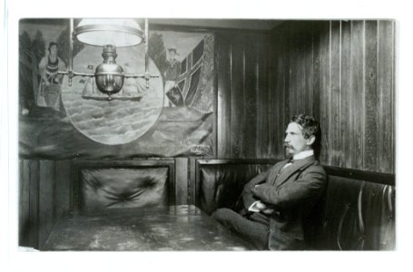 Ludvig Mylius-Erichsen in his cabin